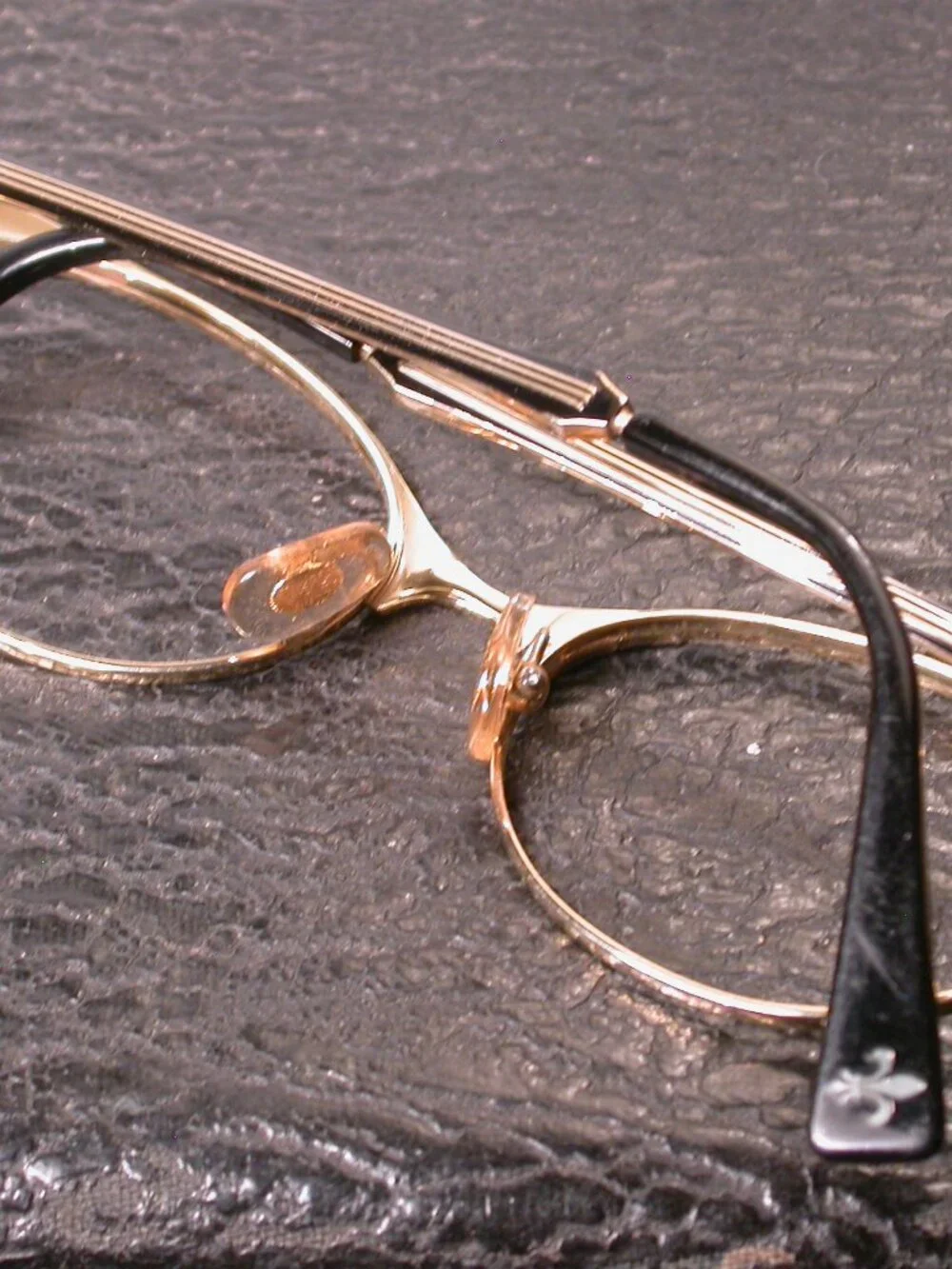 Seraphin Brookview Black and Gold Eyeglasses Frames Hand Made in Japan